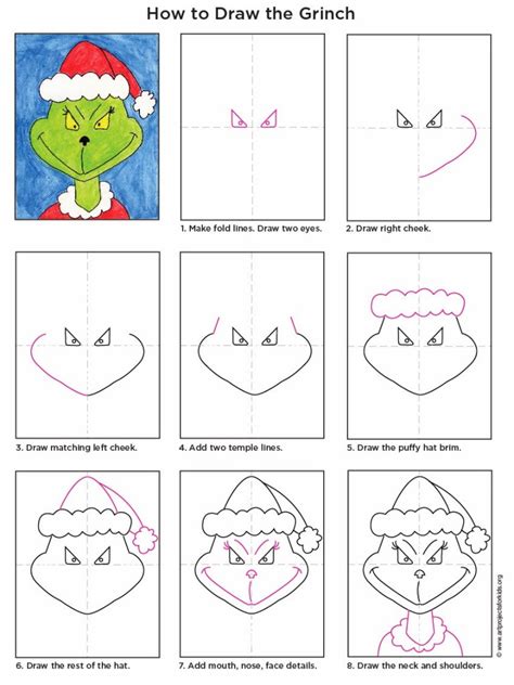 directed drawing the grinch|grinch drawing video.